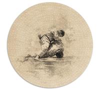 Puzzle Grappling jiu-Jitsu brasiliano 1000 pezzi Rotondo Art Sportive Puzzle Difficoltà per Adulti 1000 pezzi (67,5 x 67,5 cm)