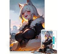 Puzzle "Grattacielo di una ragazza anime" da 1000 pezzi,gioco di costruzione Focus Zero Gap,incastro perfetto,attività gratificante per le giornate di pioggia (38x52cm)
