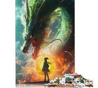 Puzzle GREEN DRAGON per adulti, puzzle impegnativi e stimolanti per adulti, per ragazzi e ragazze, 1000 pezzi (75x50 cm)