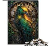 Puzzle Green Phoenix da 1000 pezzi per adolescenti, per ammazzare il tempo durante le vacanze Ogni pezzo è unico Gioco stimolante e divertente per tutta la famiglia, 26x38cm