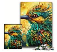 Puzzle Green Sparrow da 1000 pezzi in legno, perfetti per il divertimento in famiglia, giochi di società, bomboniere per feste di compleanno, dimensioni 50x75cm.
