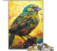 Puzzle "Green Sparrow" da 1000 pezzi per adulti, puzzle in legno per adolescenti e ragazzi, ideale come regalo di compleanno e di festa, 50x75cm.