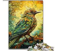 Puzzle Green Sparrow da 1000 pezzi, regalo per bambini, puzzle impegnativi, gioco decorativo fai da te, giocattolo interattivo per famiglie, 50x75cm