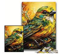 Puzzle Green Sparrow da 1000 pezzi, regalo, puzzle impegnativi, gioco decorativo fai da te, giocattolo interattivo per famiglie, dimensioni 50x75cm