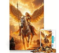 Puzzle "Guerriero alato a cavallo" da 1000 pezzi,divertente gioco di allenamento cognitivo,pezzi ad incastro perfetti,regalo di compleanno,rompicapo (38x26cm)