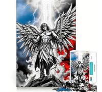Puzzle "Guerriero Angelo" per ragazzi,1000 pezzi,gioco di abilità mentale,taglio laser per un incastro perfetto,momento di tranquillità,esercizio mentale a casa (38x26cm)