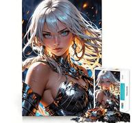 Puzzle Guerriero della Fiamma Eterea,1000 pezzi,divertente per allenare la mente,con componenti robusti e ben definiti,ideale per momenti di relax in casa (38x26cm)