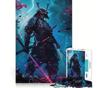 Puzzle "Guerriero Samurai nella Tempesta" per adolescenti, 1000 pezzi, gioco per allenare la mente, design rilassante, assemblaggio, sorpresa di Natale (38x52cm)