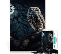 Puzzle "Gufo appollaiato su un vecchio albero" per ragazzi, 1000 pezzi, gioco di intelligenza, divertimento al chiuso, taglio di qualità, regalo creativo (50x75cm)