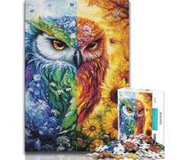 Puzzle Gufo Cosmico da 1000 pezzi per adolescenti, per ammazzare il tempo in vacanza Ogni pezzo è unico Gioco divertente e stimolante per tutta la famiglia (50x75cm)