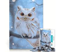 Puzzle Gufo delle Nevi per adulti, 1000 pezzi, rompicapo, per il tempo libero a casa, da assemblare, regalo di compleanno (50x75cm)