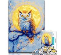 Puzzle Gufo d'oro per adulti, 1000 pezzi, difficile, giocattolo educativo intellettuale decomprimente, regali di Babbo Natale segreto, 50x75cm