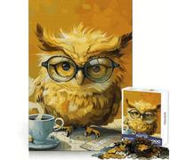 Puzzle Gufo Giallo per Ragazzi, 1000 Pezzi, Stimolante per la Mente, Piacevole Tempo Libero, Bordi Lisci, Regalo di Natale Ideale (38x52cm)