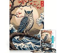 Puzzle Gufo Grande Onda 1000 pezzi per adulti, gioco cognitivo per momenti di condivisione, assemblaggio di modelli, oggetto ideale per i desideri di Babbo Natale (38x26cm)