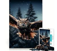 Puzzle Gufo in Volo per Adulti, 1000 Pezzi, Puzzle di Mente, Rilassante, Immagine da Assemblare, Regalo di Natale (38x26cm)