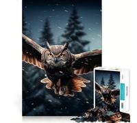 Puzzle Gufo in Volo per Adulti, 1000 Pezzi, Puzzle di Mente, Rilassante, Immagine da Assemblare, Regalo di Natale (50x75cm)