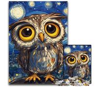 Puzzle "Gufo nel cielo notturno" da 1000 pezzi, puzzle impossibili per adulti, ideale per adolescenti e collezionisti, regalo da viaggio, attività per famiglie, 50x75CM/19,68x29,52 pollici.