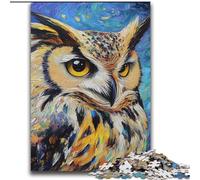 Puzzle "Gufo nel cielo notturno" da 2000 pezzi per adulti e adolescenti, interessante strumento per ridurre lo stress e favorire l'interazione genitore-figlio (70x100cm)