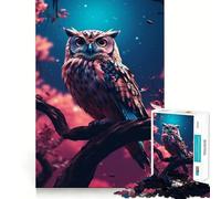 Puzzle Gufo nella Foresta da 1000 pezzi per adulti, gioco di logica, divertente da giocare insieme, bordo premium, regalo elegante (50x75cm)