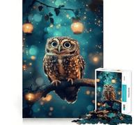 Puzzle Gufo nella Foresta Incantata, 1000 pezzi, per ragazzi, gioco di logica e abilità, momento di relax, taglio preciso, (38x52cm)