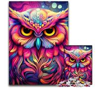 Puzzle gufo rosa da 1000 pezzi per adulti, puzzle impegnativi fai da te per adolescenti, 50x75CM/19,68x29,52 pollici