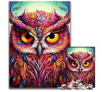 Puzzle Gufo Rosa da 1000 pezzi per adulti. Puzzle impossibili per adulti. Ideale come regalo di Natale e decorazione per la casa. 50x75CM/19,68x29,52 pollici.