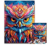 Puzzle Gufo Rosa da 1000 pezzi, Puzzle Impossibile per Adulti, Ideale per Adolescenti e Collezionisti, Regalo da Viaggio, Attività per la Famiglia 50x75CM/19,68x29,52 pollici