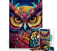 Puzzle Gufo Vigilante da 1000 pezzi,gioco di costruzione che mette alla prova la concentrazione,montaggio sicuro e stabile,divertimento in casa durante le vacanze (38x52cm)