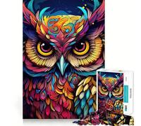 Puzzle "Gufo Vigilante" da 1000 pezzi,gioco per lo sviluppo delle capacità cognitive,superficie liscia e priva di sbavature,attività rilassante di gruppo in casa (50x75cm)