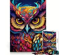 Puzzle Gufo Vigilante da 1000 pezzi per adolescenti, migliora la concentrazione, passatempo rilassante, incastro perfetto, bel regalo (38x26cm)
