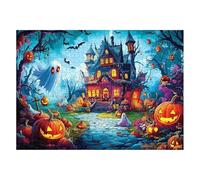 Puzzle Halloween 1000 Pezzi | Puzzle Horror Casa Stregata | Attività Familiare per Bambini Ragazzi e Adulti | Decorazione Autunnale per la Casa e Feste di Festività