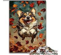 Puzzle Happy Corgi da 1000 pezzi per adulti, gioco stimolante e gioco per famiglie, regalo di compleanno, regali, arte murale (26x38cm)