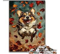 Puzzle Happy Corgi per adolescenti da 1000 pezzi, gioco stimolante e interazione tra genitori e figli (50x75cm)