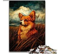 Puzzle Happy Corgi per adulti 1000 pezzi, giochi divertenti per famiglie, attività divertenti a casa, regalo di compleanno, regali da viaggio (26x38cm)