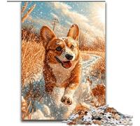Puzzle Happy Corgi per adulti, puzzle da 1000 pezzi, per ammazzare il tempo durante le vacanze a casa Ogni pezzo è unico Gioco divertente e stimolante per tutta la famiglia (26x38cm)