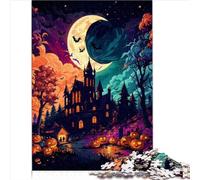 Puzzle Happy Halloween per Adulti e Bambini - 1000 Pezzi in Legno Sostenibile - Ottimo Regalo (50x75 cm)