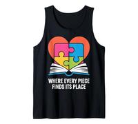 Puzzle Heart Book Design - Dove Ogni Pezzo Trova Il Suo Posto Canotta