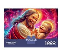 Puzzle Heavenly Vision da 1000 pezzi, ritratto di padre e figlio, per adulti dai 12 anni in su, giochi educativi, bellissime decorazioni, alta difficoltà, 70x50 cm, gif.