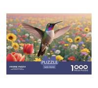 Puzzle Hummingbird Con 1000 Pezzi Per Adulti,Flower Field Realm Gioco Diabilità Impossibile Giochi Rilassamento E Intelligenza Regalo Per Amore E Amico 70x50cm/1000pcs