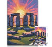 Puzzle "I misteri di Stonehenge" per adolescenti, 1000 pezzi, gioco educativo per la concentrazione mentale, idea regalo speciale e commovente, dimensioni 38x52cm