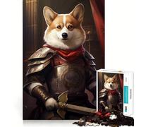 Puzzle "Il cane guerriero" per ragazzi, 1000 pezzi, gioco di logica, divertimento rilassante, bordi lisci, regalo di compleanno 50x75cm