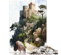 Puzzle "Il Castello dei Mori", difficile, difficile, 100% cartone riciclato, per adulti, regali di Natale, 1000 pezzi (75x50 cm)