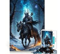 Puzzle "Il Cavaliere nel Bosco" da 1000 pezzi per ragazzi, gioco di logica, momento di relax, bordi di qualità, regalo perfetto 50x75cm