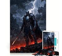 Puzzle "Il cavaliere temprato dalla tempesta" per ragazzi, 1000 pezzi, stimola la memoria, gioco lento, bordi puliti, regalo di Natale 38x52cm