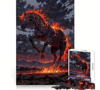 Puzzle "Il Cavallo Oscuro dell'Apocalisse" da 1000 pezzi per adolescenti Gioco di logica, momento di relax, bordo di qualità, regalo perfetto 50x75cm