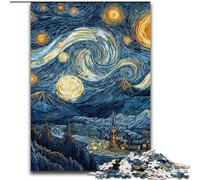 Puzzle "Il cielo notturno" di Van Gogh, 1000 pezzi, per adulti, giocattoli, giochi educativi, regali di Babbo Natale segreto antistress per bambini dai 14 anni in su (dimensioni 50x75cm)