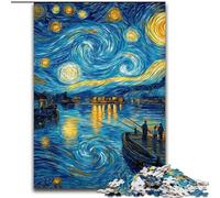 Puzzle "Il cielo notturno di Van Gogh" da 1000 pezzi per adulti, giochi divertenti per famiglie, attività divertenti a casa, regalo di compleanno, regali da viaggio (50x75cm)