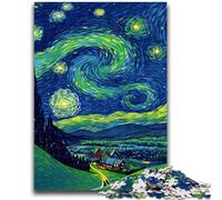 Puzzle "Il cielo notturno di Van Gogh" da 1000 pezzi per adulti, gioco educativo e sfida, ideale come regalo per tutta la famiglia (38x26cm)