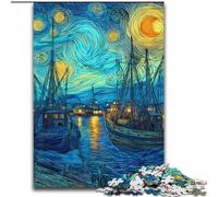 Puzzle "Il cielo notturno di Van Gogh" per adolescenti, 1000 pezzi, gioco stimolante e interazione tra genitori e figli (50x75cm)