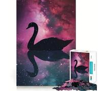 Puzzle "Il Cigno nella Galassia" da 1000 pezzi per ragazzi, gioco di logica stimolante, attività per la casa, bordi trasparenti, regalo prezioso 38x26cm